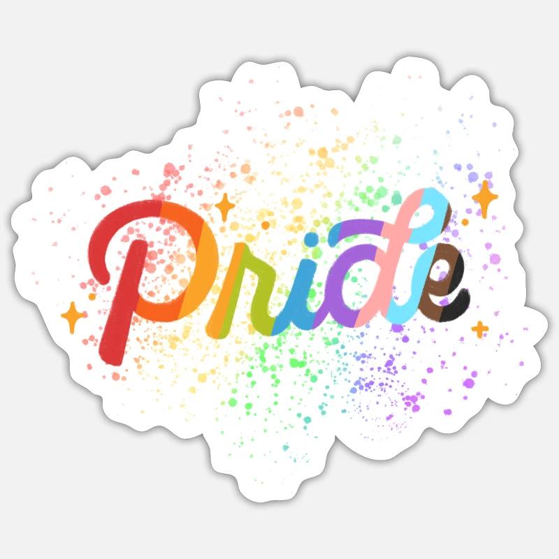Pridemix Paint Splash - Sticker size S (10 x 10 cm) - white matte