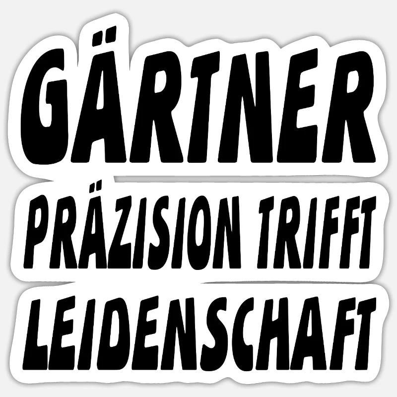 Gärtner - Sticker Größe S (10 x 10 cm) - Mattweiß