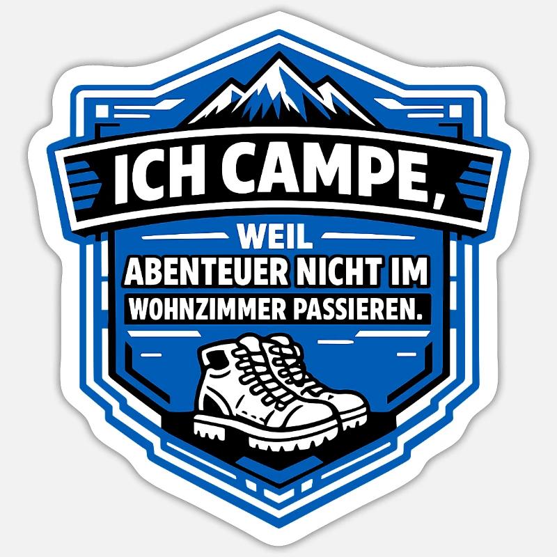 I'm going camping - Sticker size S (10 x 10 cm) - white matte