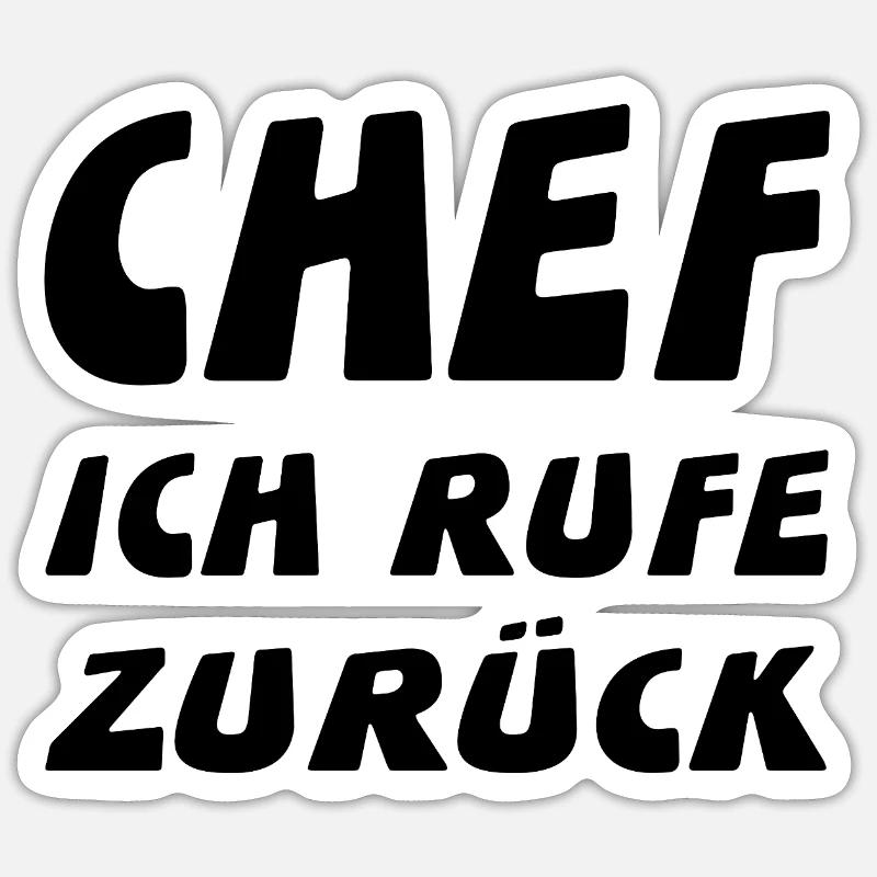 Chef - Sticker Größe S (10 x 10 cm) - Mattweiß