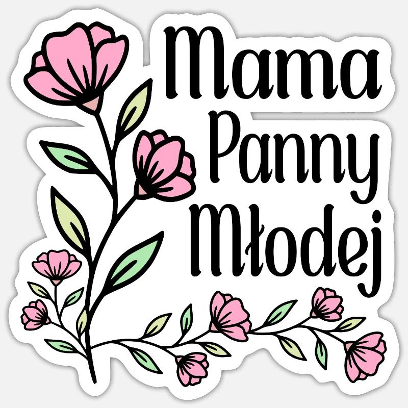 Mutter der Braut - Sticker Größe S (10 x 10 cm) - Mattweiß