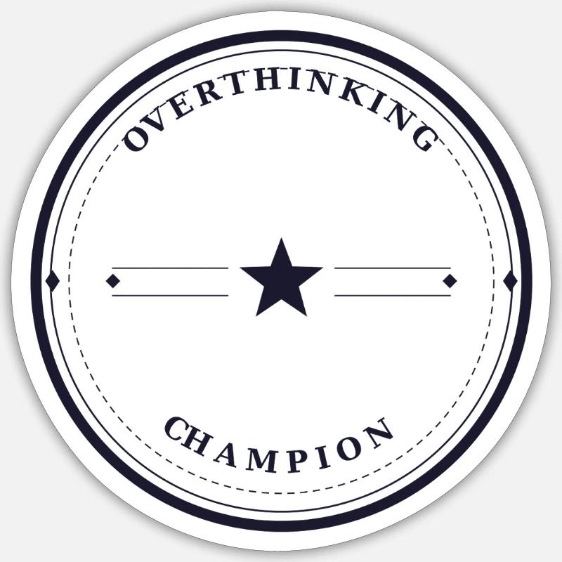Champion de la suranalyse - Sticker taille S (10 x 10 cm) - blanc mat