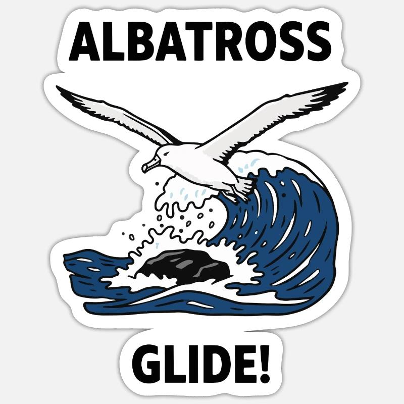 Albatros, Heuler, Seegleit-Albatros - Sticker Größe S (10 x 10 cm) - Mattweiß