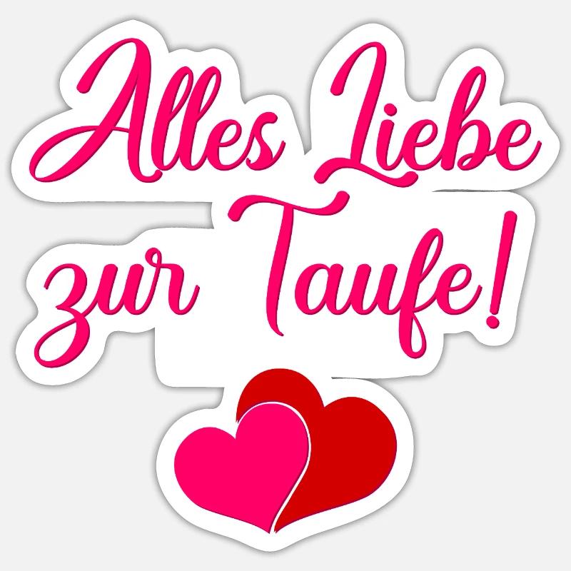 Paroles de baptême Bébé du baptême - Sticker taille S (10 x 10 cm) - blanc mat