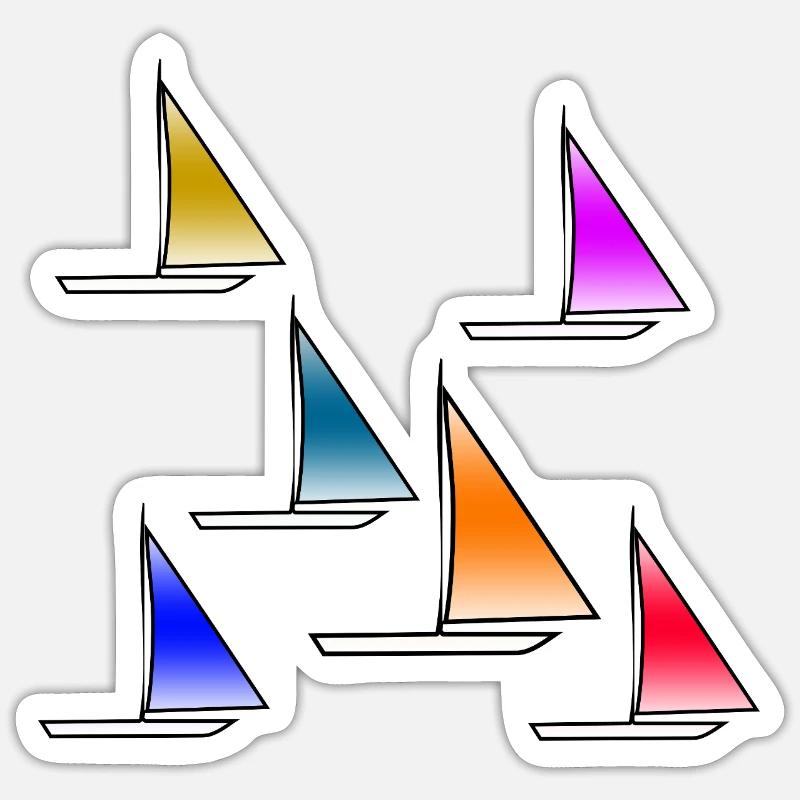 Sail - Sticker size S (10 x 10 cm) - white matte