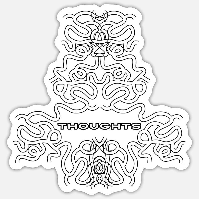 Réflexions - Sticker taille S (10 x 10 cm) - blanc mat