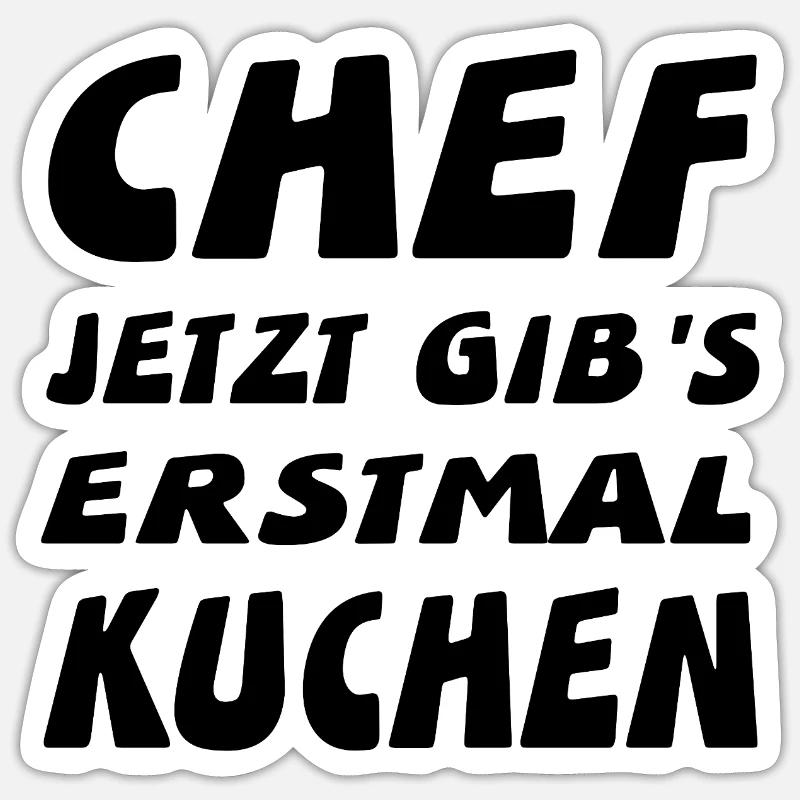 Chef - Sticker Größe S (10 x 10 cm) - Mattweiß