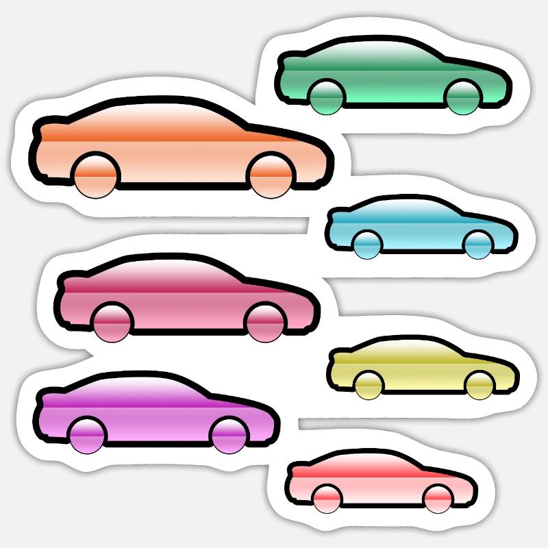 Autos - Sticker Größe S (10 x 10 cm) - Mattweiß