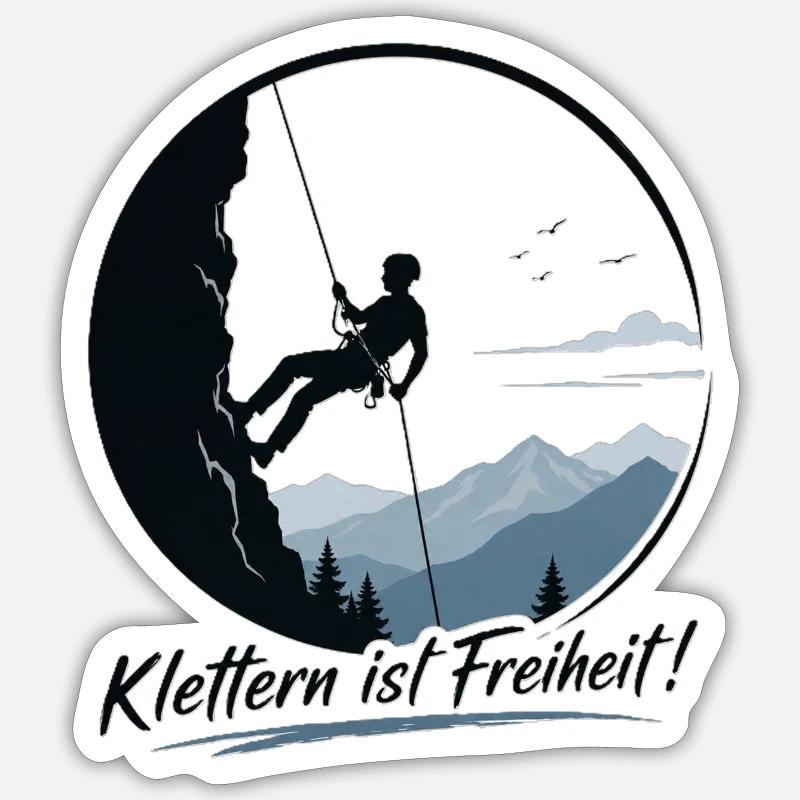 Klettern3 - Sticker Größe S (10 x 10 cm) - Mattweiß