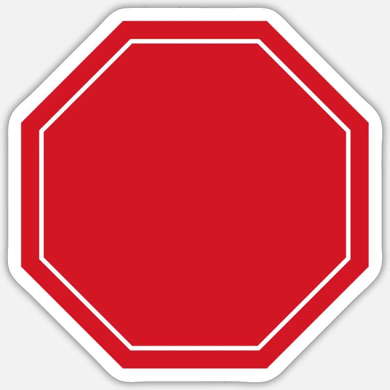 Panneau d’arrêt vide - Sticker taille S (10 x 10 cm) - blanc mat