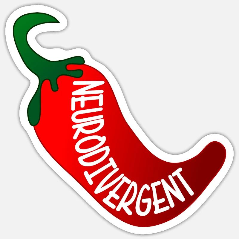 TDAH NEURODIVERGENT - Sticker taille S (10 x 10 cm) - blanc mat