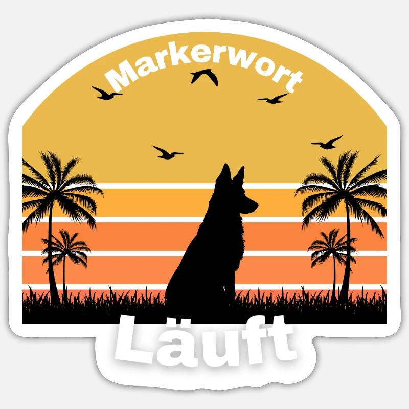 Exécution de mots de repère - Sticker taille S (10 x 10 cm) - blanc mat