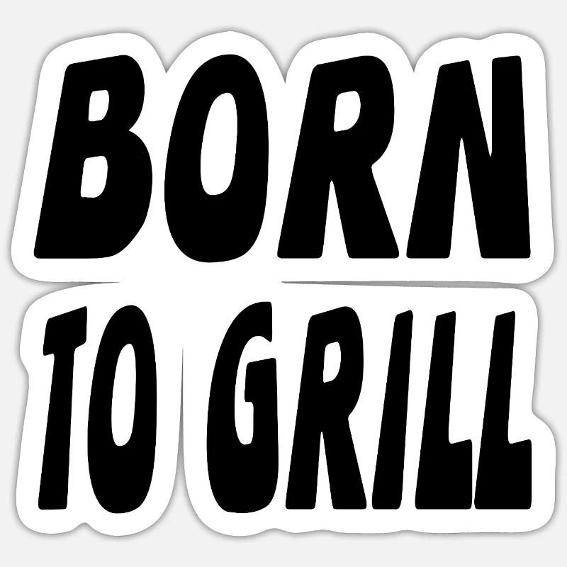 Griller - Sticker taille S (10 x 10 cm) - blanc mat
