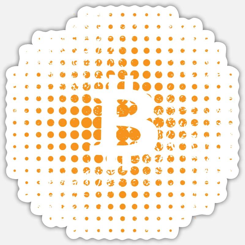 Bitcoin, Bitcoiner Geschenkidee - Sticker Größe S (10 x 10 cm) - Mattweiß