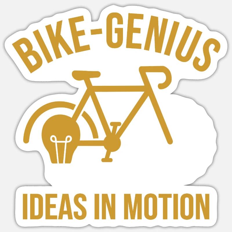 Ideas in Motion Bicycle - Sticker size S (10 x 10 cm) - white matte