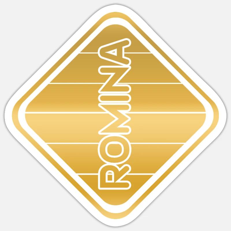 Romina als Ehefrau - Sticker Größe S (10 x 10 cm) - Mattweiß