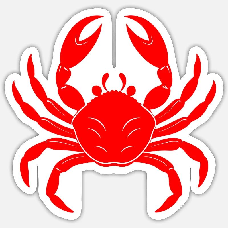 Crabe - Sticker taille S (10 x 10 cm) - blanc mat