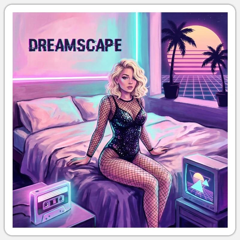Dreamscape Neon Diva - Sticker taille S (10 x 10 cm) - blanc mat