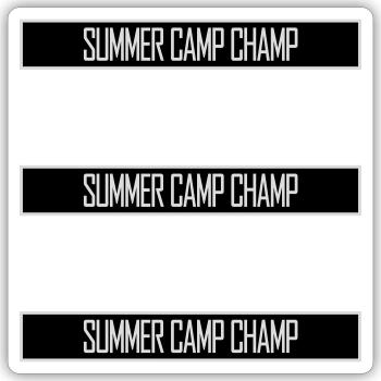 Summer Camp Champ Fun Kids Outdoor Adventure - Sticker size S (10 x 10 cm) - white matte - Front