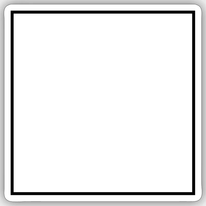 Square Empty - Sticker size S (10 x 10 cm) - white matte