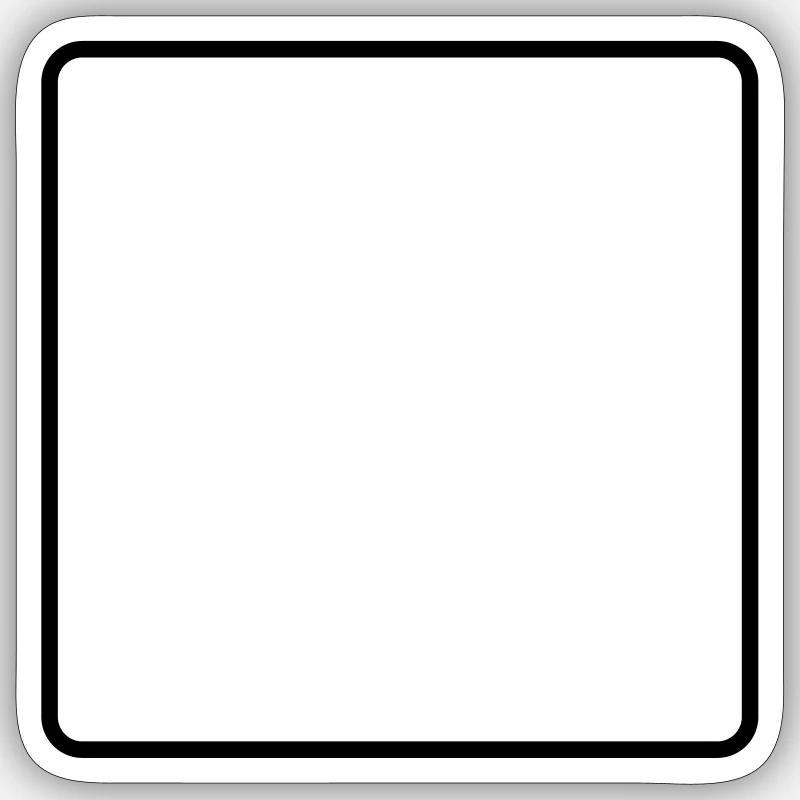 Frame Empty - Sticker size S (10 x 10 cm) - white matte