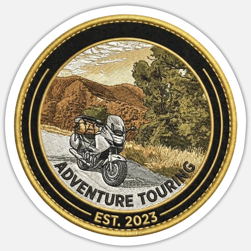 Motorcycle Expeditions Patch - Sticker size S (10 x 10 cm) - white matte