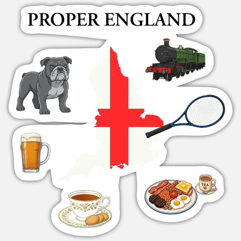 L’ANGLETERRE CORRECTE - Sticker taille S (10 x 10 cm) - blanc mat