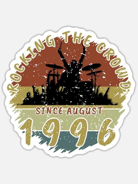 30. Geburtstag Rocking the crowd DRM 08/1996 - Sticker Größe S (10 x 10 cm) - Mattweiß