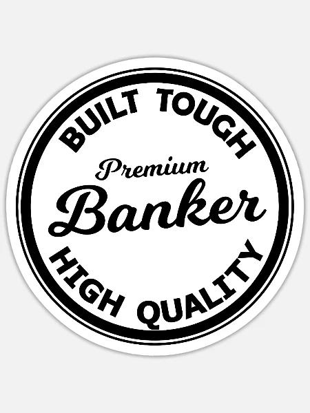 Banker Fanshirt - Sticker Größe S (10 x 10 cm) - Mattweiß