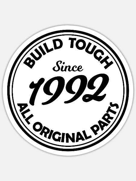Geboren in 1992 - Sticker Größe S (10 x 10 cm) - Mattweiß