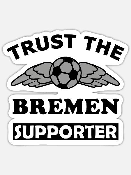 Bremen Supporter - Sticker Größe S (10 x 10 cm) - Mattweiß