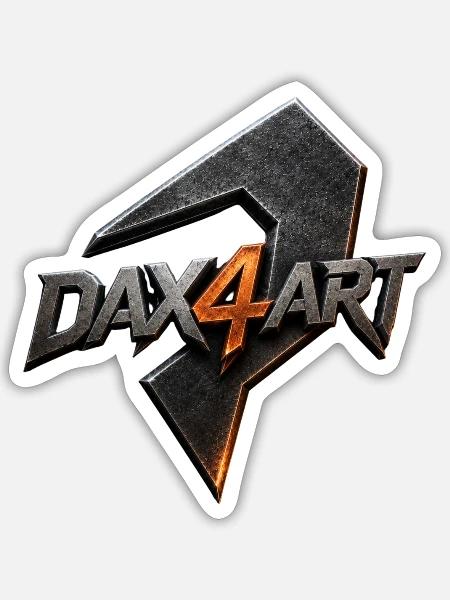 DAX4ART Metall-Logo Lightning - Sticker Größe S (10 x 10 cm) - Mattweiß