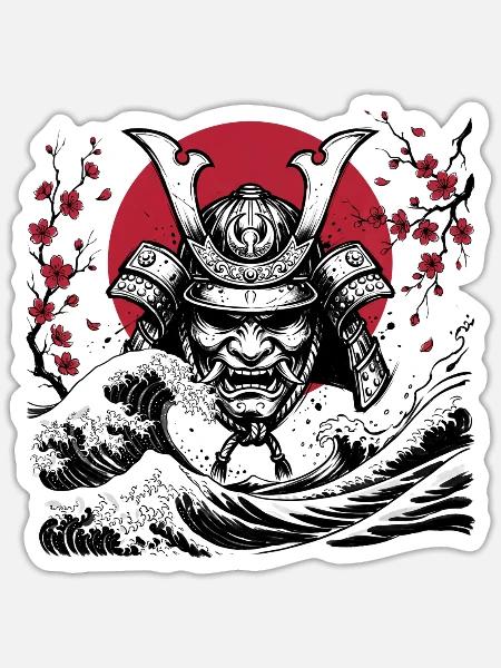 ONI DEMON - Sticker Größe S (10 x 10 cm) - Mattweiß