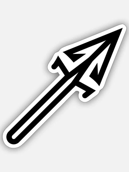 Harpune - Sticker Größe S (10 x 10 cm) - Mattweiß