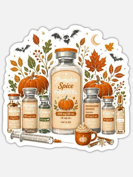 Krankenschwester Krankenpfleger Halloween - Sticker Größe S (10 x 10 cm) - Mattweiß