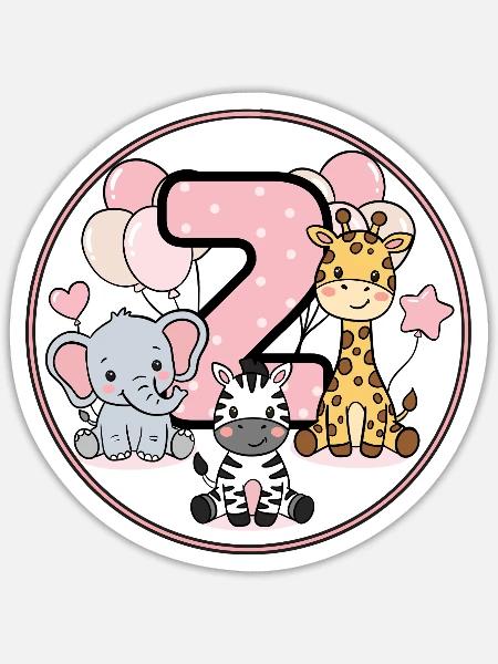 Süße Tierchen 2 - Sticker Größe S (10 x 10 cm) - Mattweiß