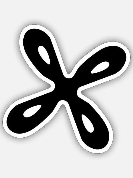 Propeller - Sticker Größe S (10 x 10 cm) - Mattweiß
