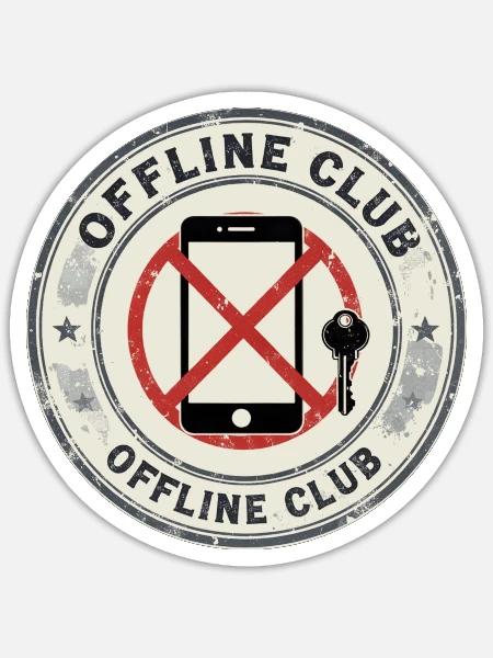 Offline Club Analog Escape - Sticker Größe S (10 x 10 cm) - Mattweiß