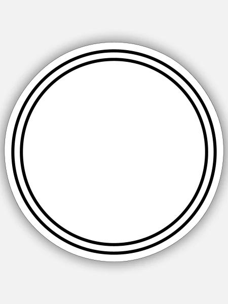Kreis - Sticker Größe S (10 x 10 cm) - Mattweiß