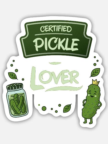 Pickle - Sticker Größe S (10 x 10 cm) - Mattweiß
