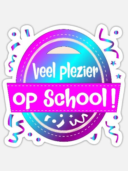 Viel Spaß in der Schule - Sticker Größe S (10 x 10 cm) - Mattweiß
