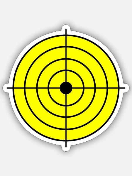 Zielscheibe Target - Sticker Größe S (10 x 10 cm) - Mattweiß