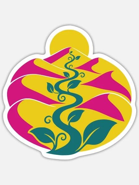 Living desert - Sticker Größe S (10 x 10 cm) - Mattweiß