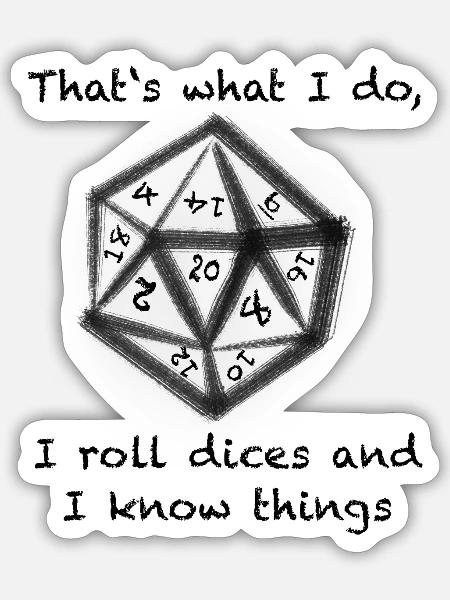 DM Tirion - Sticker Größe S (10 x 10 cm) - Mattweiß