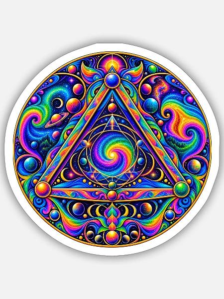 Trigon - Sticker Größe S (10 x 10 cm) - Mattweiß