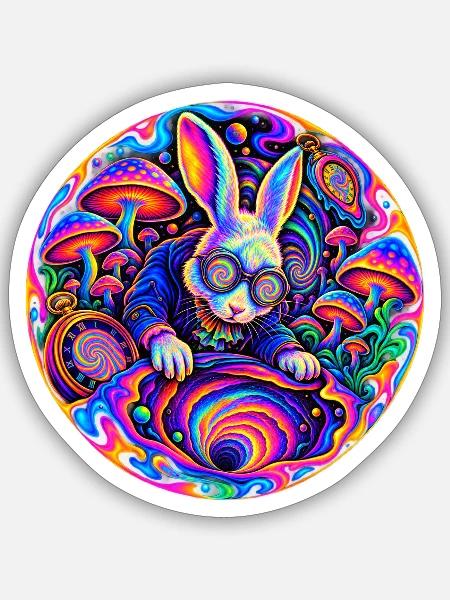 Hase - Sticker Größe S (10 x 10 cm) - Mattweiß