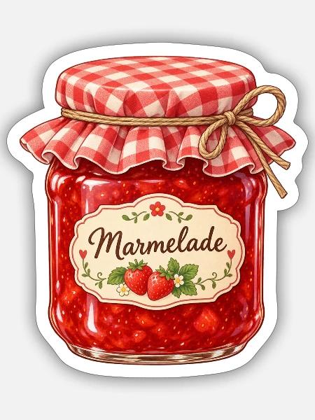 marmelade - Sticker Größe S (10 x 10 cm) - Mattweiß