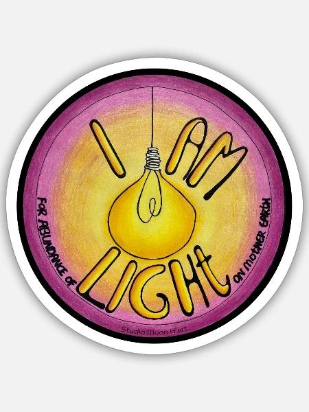 ICH BIN LEICHT - Sticker Größe S (10 x 10 cm) - Mattweiß
