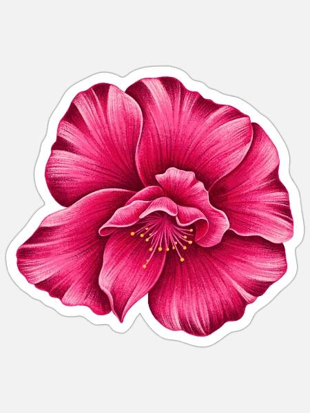 oleander blüte - Sticker Größe S (10 x 10 cm) - Mattweiß