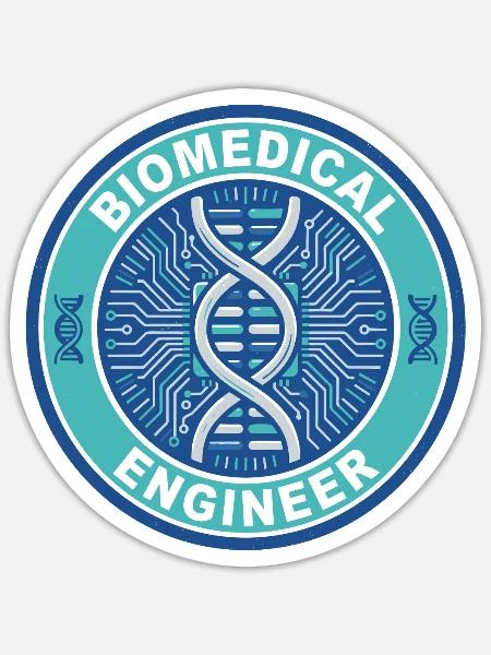 Biomedizinischer Ingenieur DNA-Mikrochip-Abzeichen-Geschenk - Sticker Größe S (10 x 10 cm) - Mattweiß
